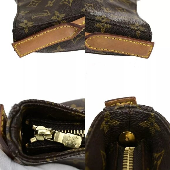 LOUIS VUITTON Logo Looping GM Shoulder Bag Monogram Leather Brown - Picture 5 of 16